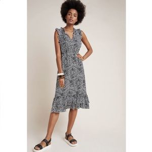 Maeve by Anthropologie Ruby Ruffled Midi Dress, Size M